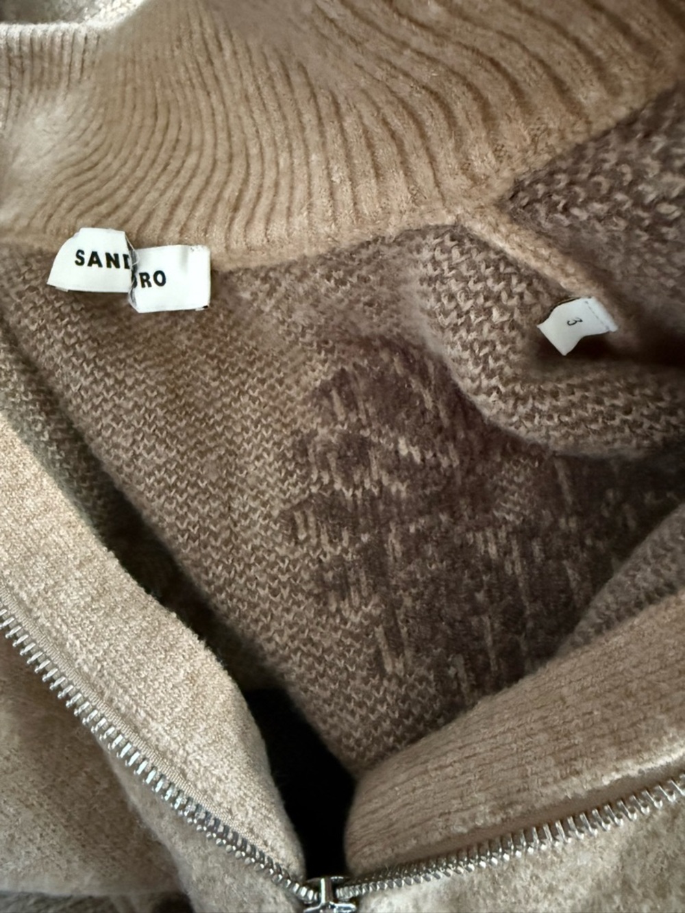 Sandro floral-appliqué zip-up cardigan - Picture 5 of 8